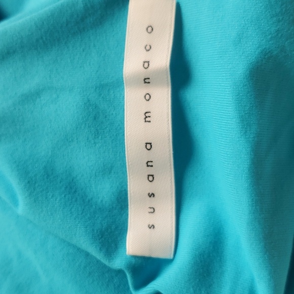 Susana Monaco Sleeveless Racer Halter Mini A-Line Dress Surf Blue Size M - Picture 9 of 12